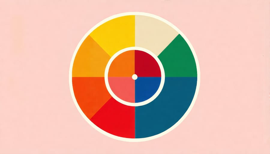 Color wheel illustrating complementary and analogous color schemes