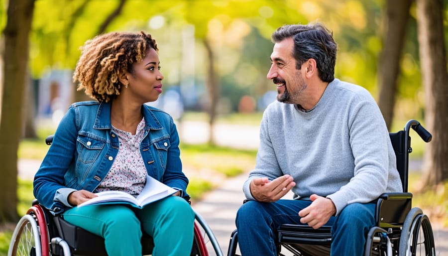 Demonstration of effective communication and social interaction between people with disabilities