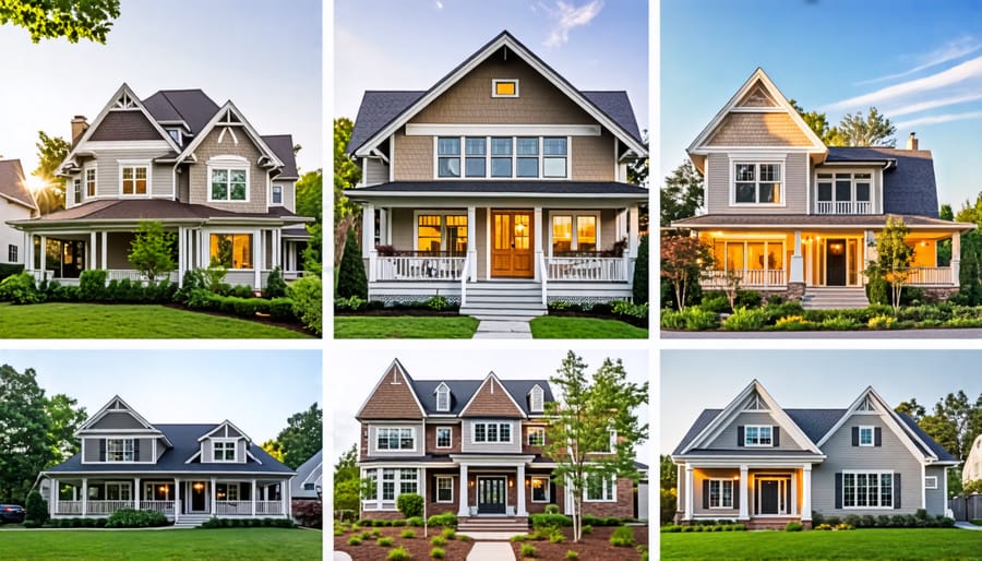 Collage featuring various home architectural styles