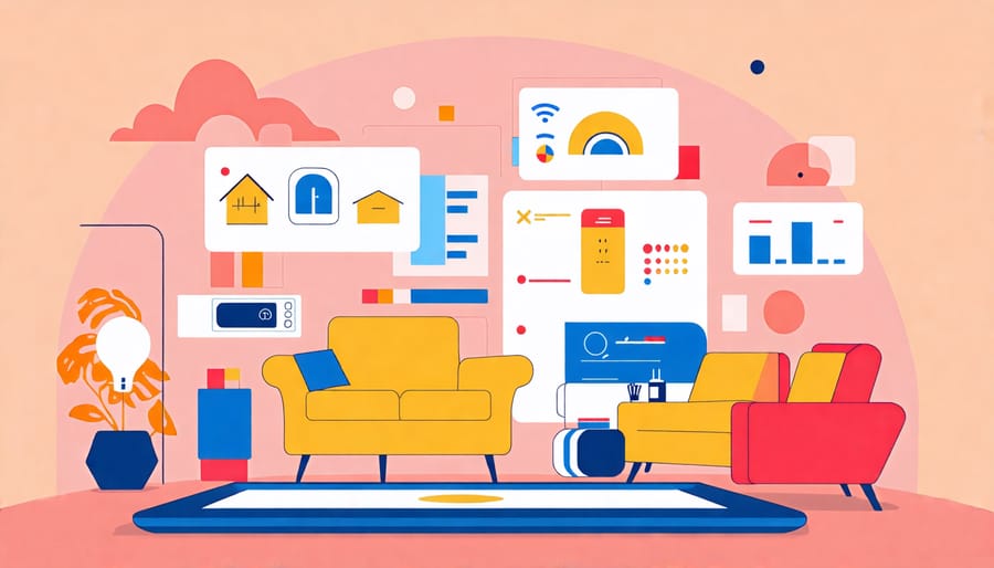 Illustration of a smart home energy management system in action