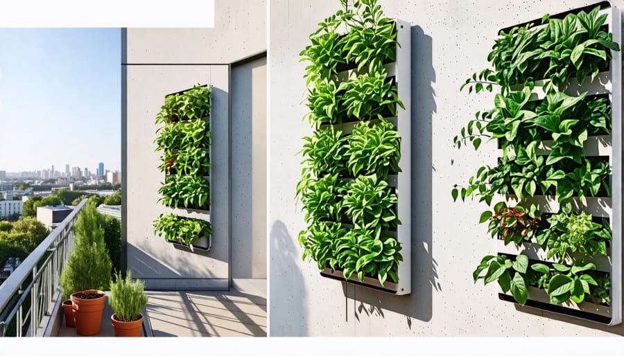 Steps to create a DIY vertical garden on a balcony wall