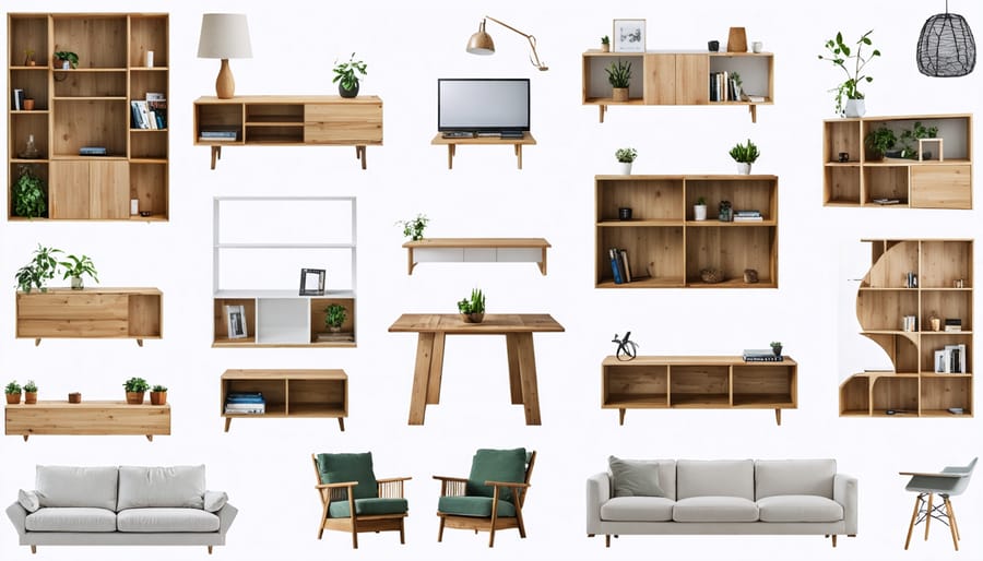 Examples of the 7 DIY multifunctional furniture ideas covered in the article