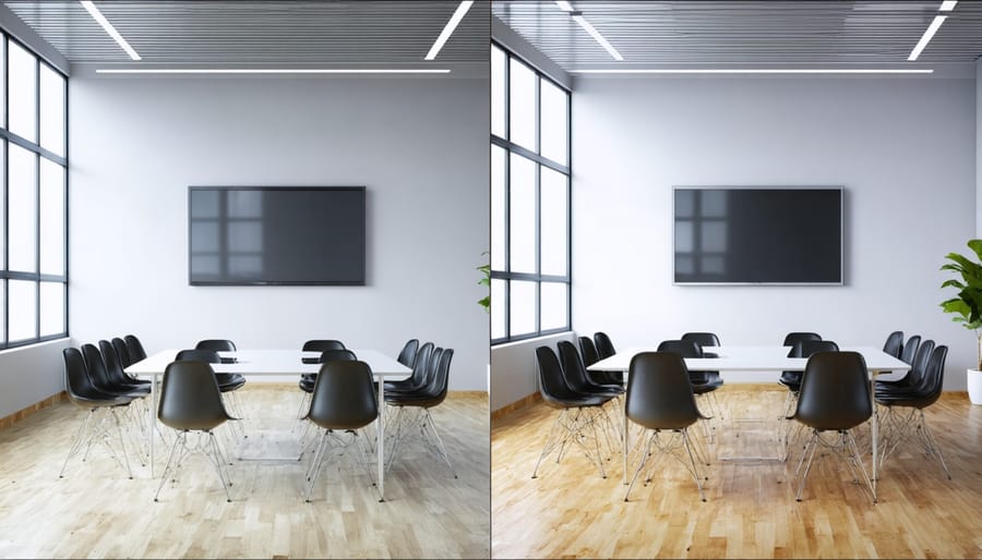 Split image showing traditional single-purpose room versus integrated multi-functional space