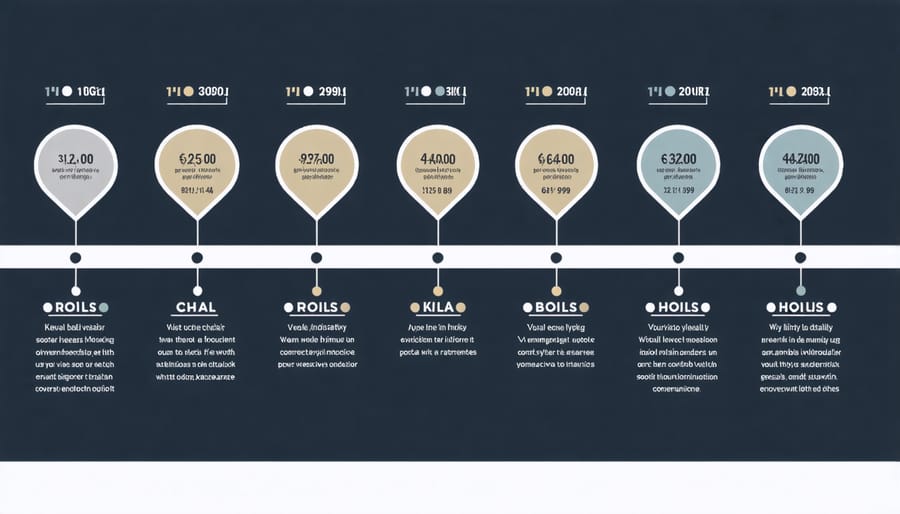 Interactive renovation project timeline with completion milestones