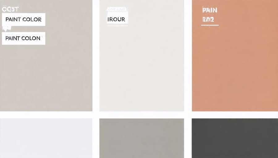 Infographic displaying recommended paint color combinations for various home spaces