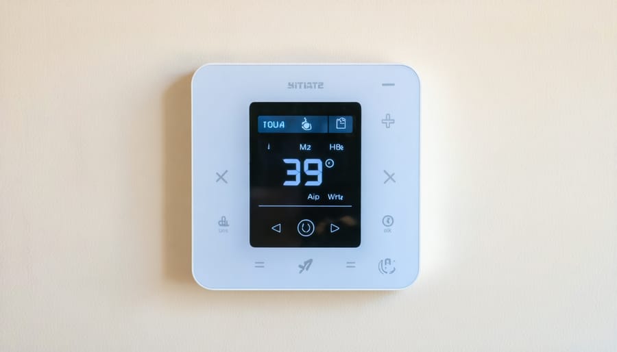 DIY installation steps for a smart thermostat with clear wiring connections