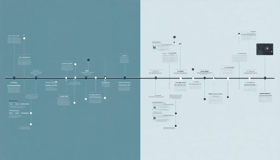 Comparison of traditional vs AI-powered project timeline management interface