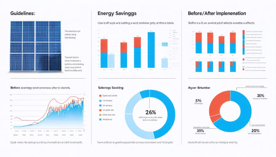 Graph comparing energy consumption before and after smart building skin installation