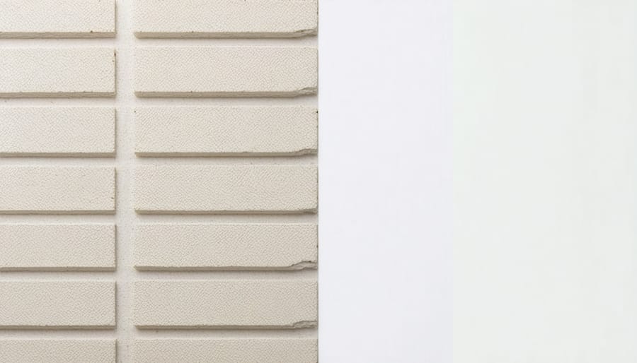 Side-by-side comparison of traditional pink fiberglass insulation and eco-friendly alternatives including cork and wool