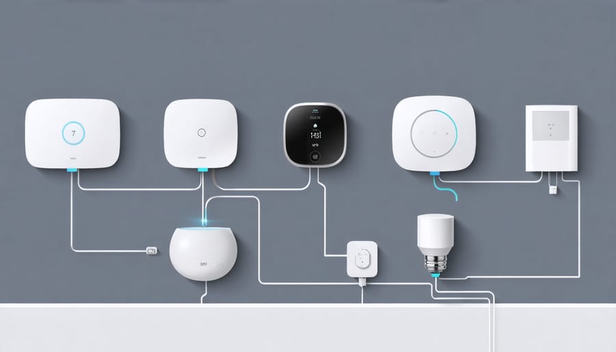 Multiple smart home devices working together in an integrated system