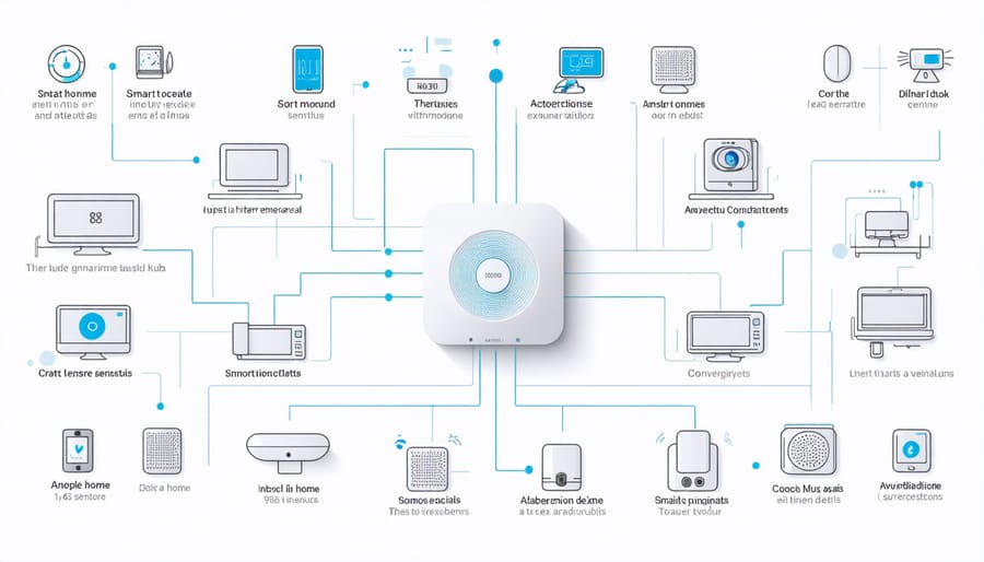 Component diagram of integrated smart home climate control system