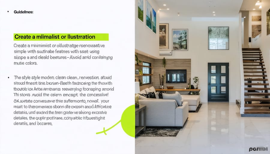 Comparison of traditional home features versus sustainable upgrades with implementation notes